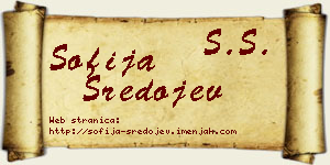 Sofija Sredojev vizit kartica
